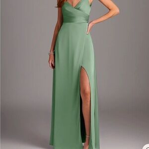 Azazie Calissa Stretch Satin Dress